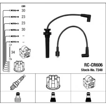 Kit de câbles d'allumage NGK 7248