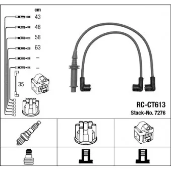 Kit de câbles d'allumage NGK 7276