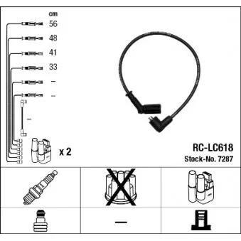 Kit de câbles d'allumage NGK 7287