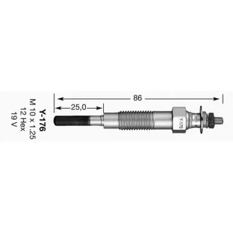 Bougie de préchauffage NGK 7625