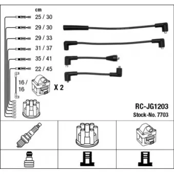 Kit de câbles d'allumage NGK 7703