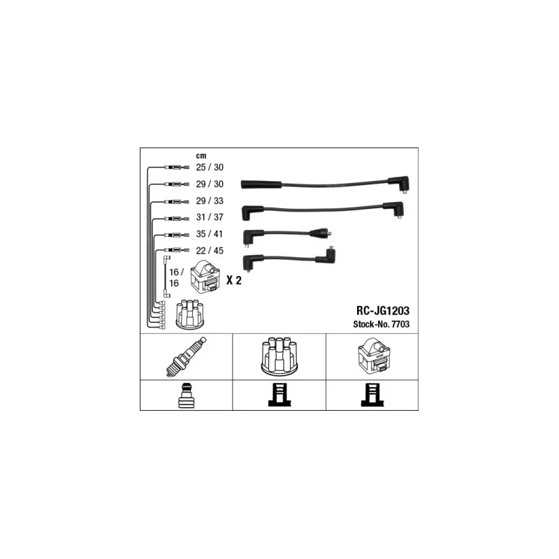 Kit de câbles d'allumage NGK 7703