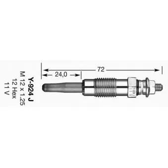 Bougie de préchauffage NGK 7906