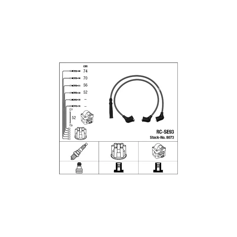 Kit de câbles d'allumage NGK 8073