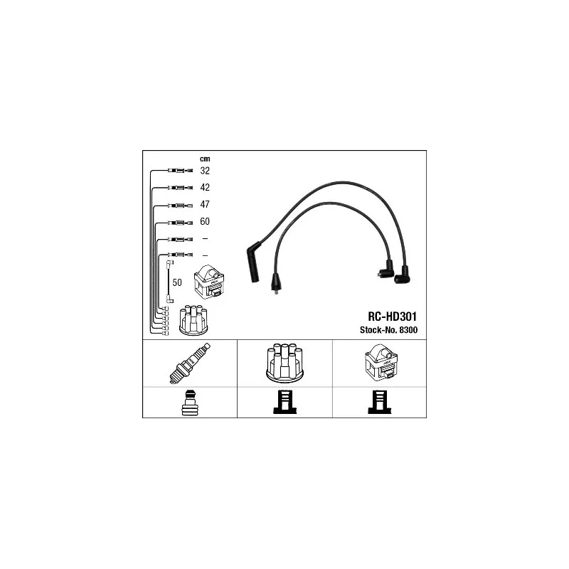 Kit de câbles d'allumage NGK 8300