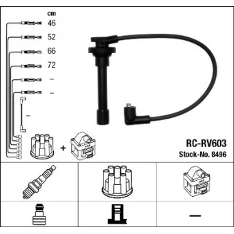 Kit de câbles d'allumage NGK 8496