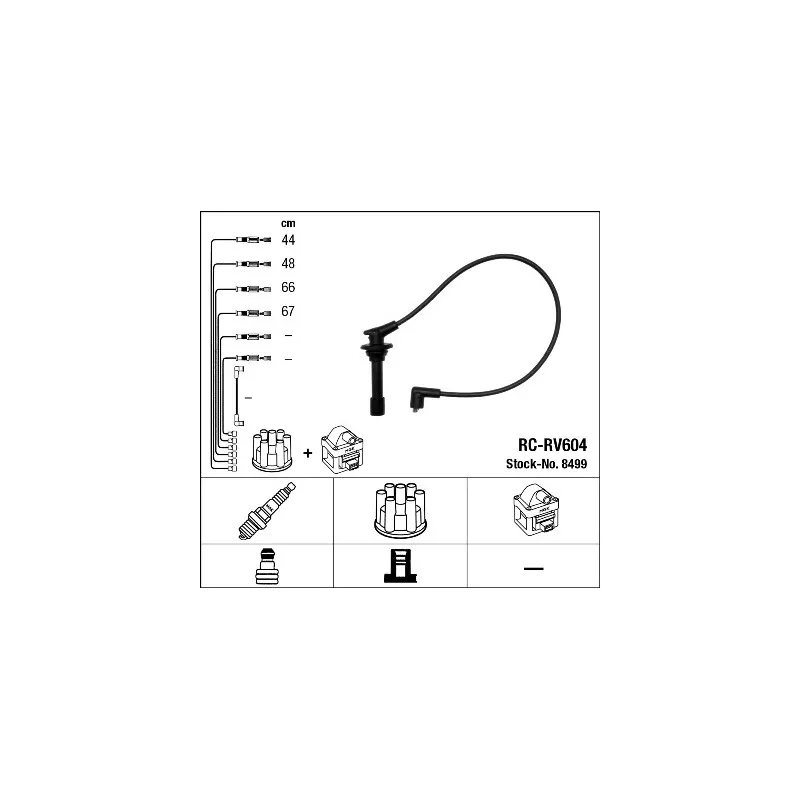 Kit de câbles d'allumage NGK 8499