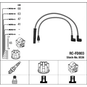 Kit de câbles d'allumage NGK 8536