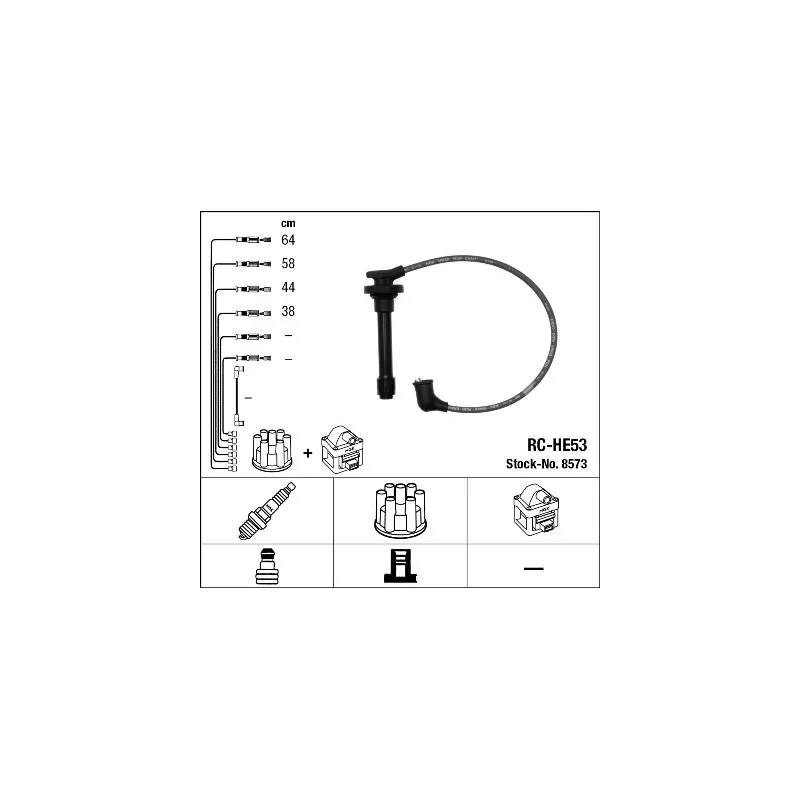 Kit de câbles d'allumage NGK 8573