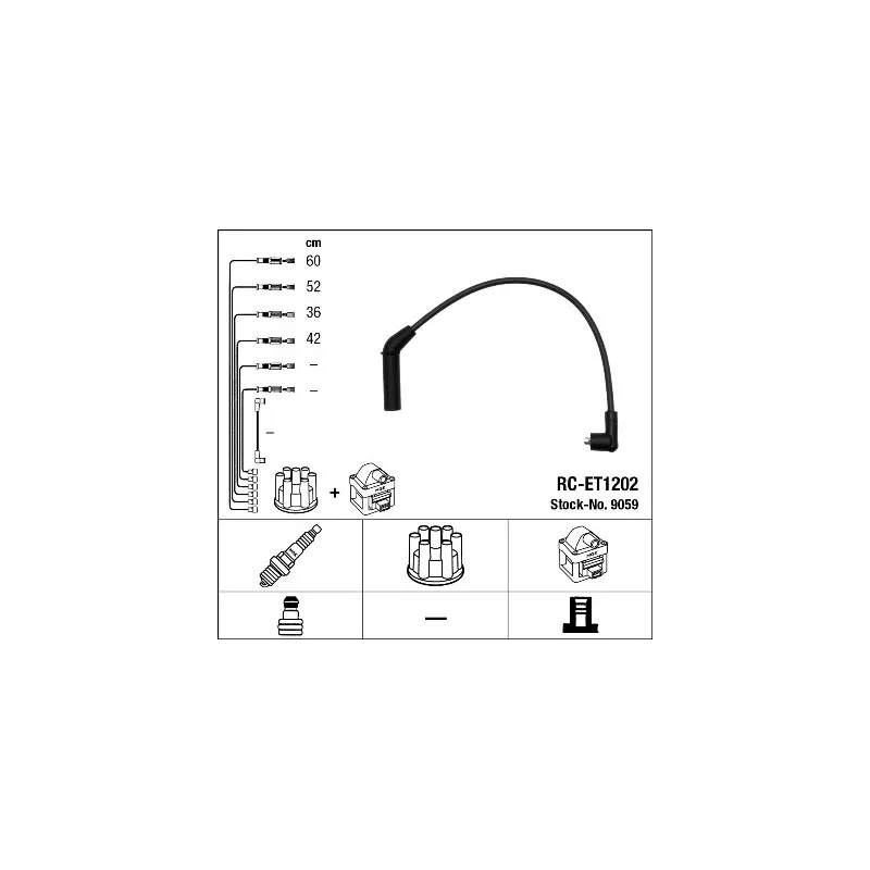 Kit de câbles d'allumage NGK 9059