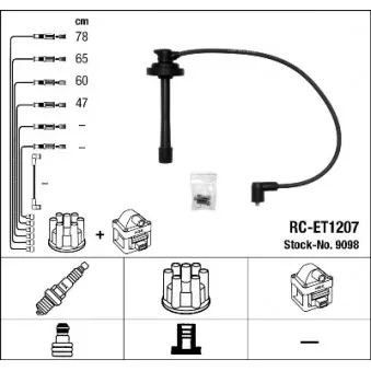 Kit de câbles d'allumage NGK 9098