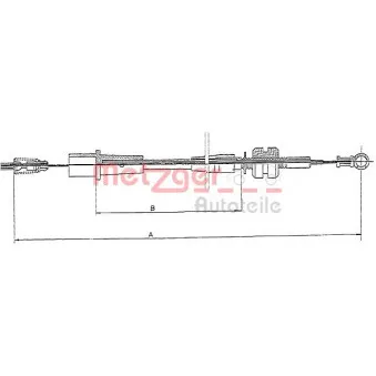 Câble d'accélération METZGER 11.1242