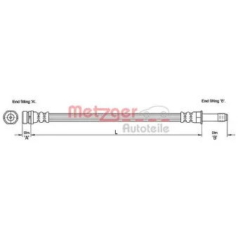 Flexible de frein METZGER 4110231