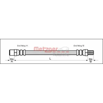 Flexible de frein METZGER 4110335