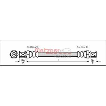 Flexible de frein METZGER 4111353