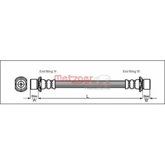 Flexible de frein METZGER 4111409