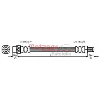 Flexible de frein METZGER 4111438