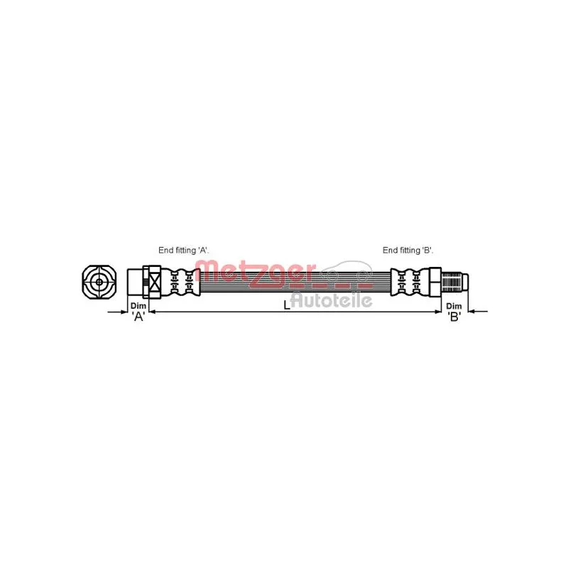 Flexible de frein METZGER 4111438