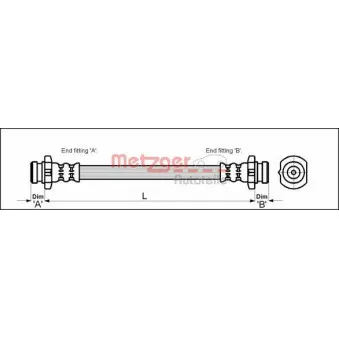 Flexible de frein METZGER 4111976