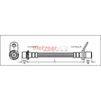 Flexible de frein METZGER 4112172