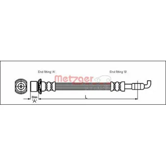 Flexible de frein METZGER 4112176