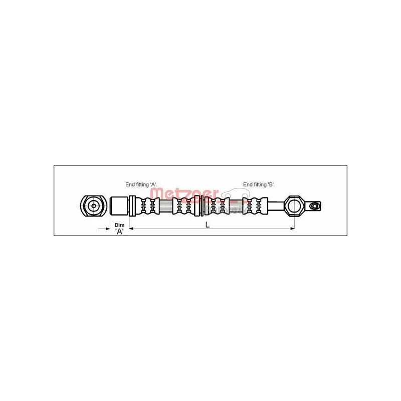 Flexible de frein METZGER 4112213