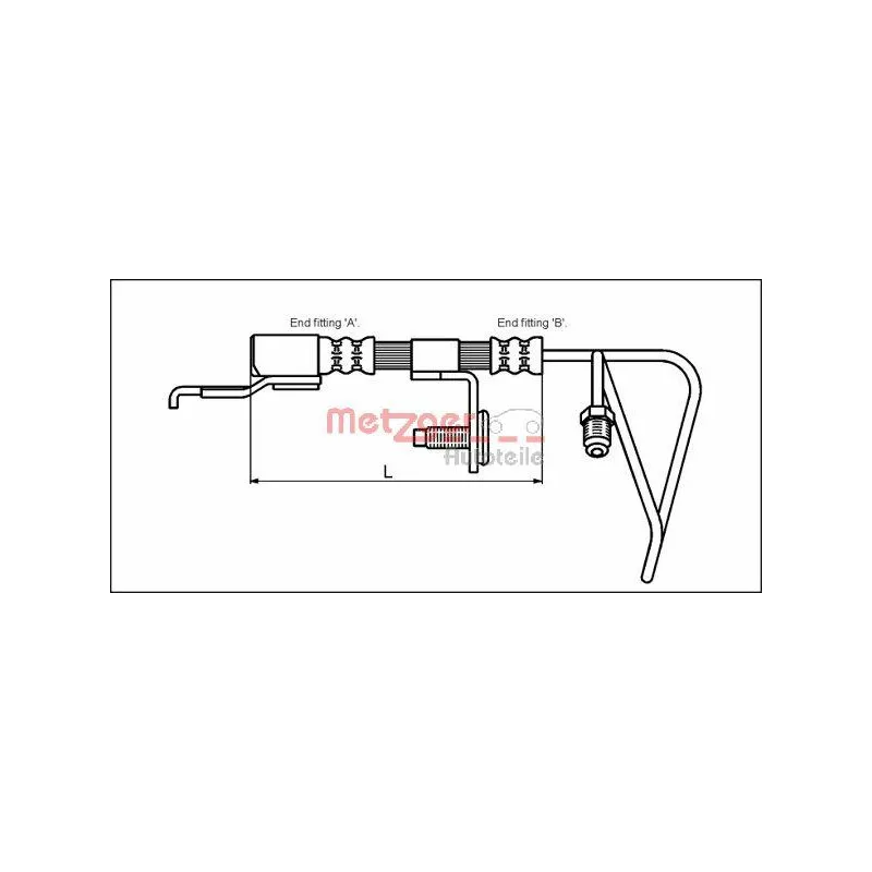 Flexible de frein arrière gauche METZGER 4112511