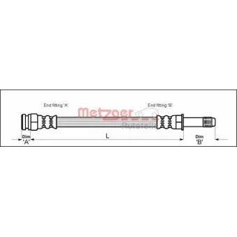 Flexible de frein METZGER 4112522