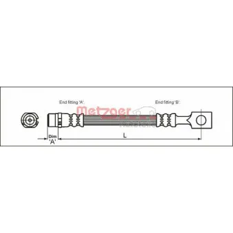 Flexible de frein METZGER 4112818