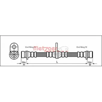 Flexible de frein METZGER 4113290