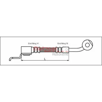 Flexible de frein METZGER 4113523