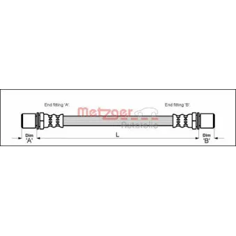 Flexible de frein METZGER