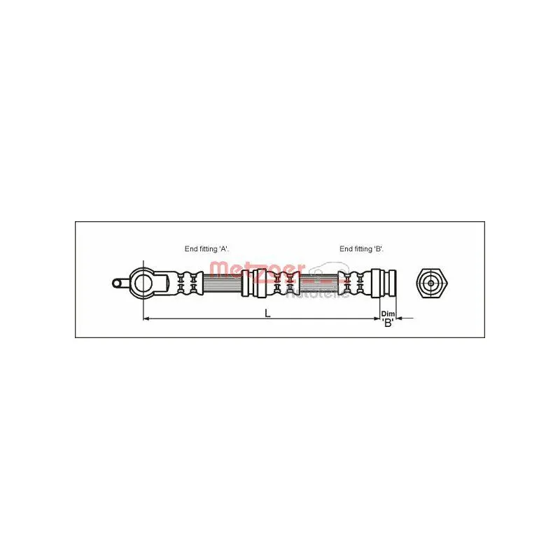 Flexible de frein METZGER 4114064