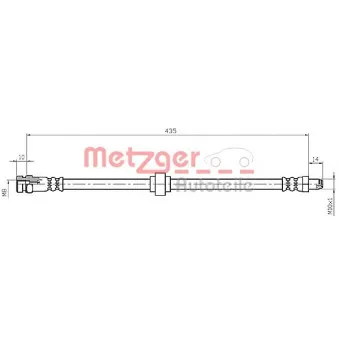 Flexible de frein METZGER 4114661