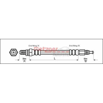 Flexible de frein METZGER 4114804