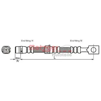 Flexible de frein METZGER 4115194