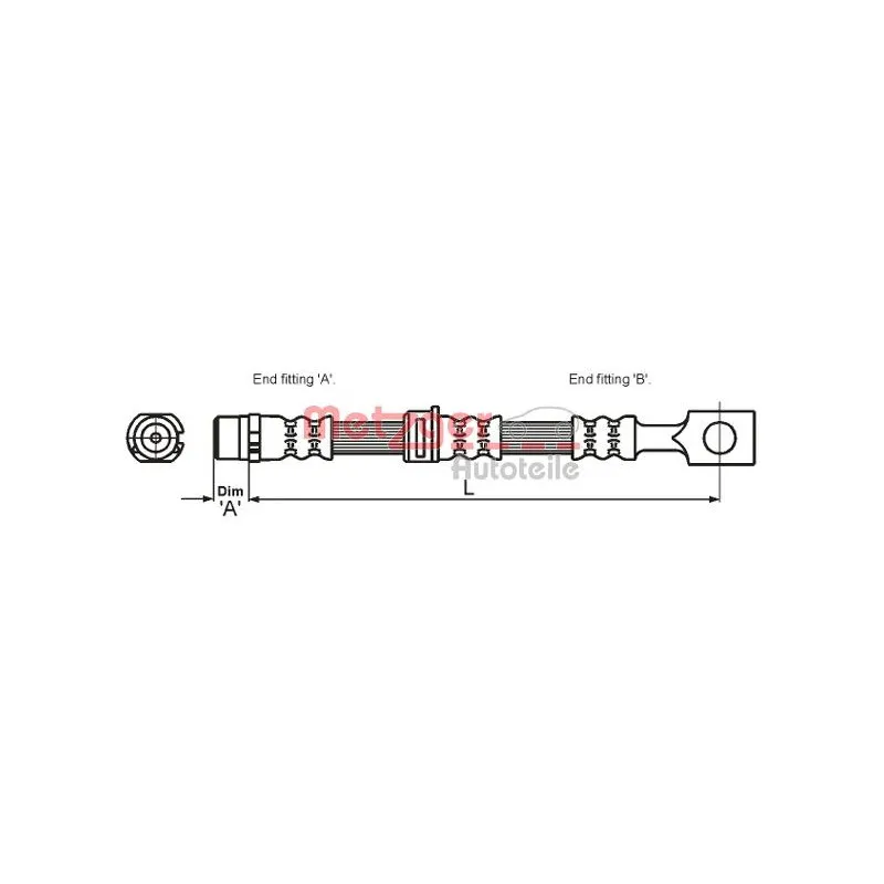 Flexible de frein METZGER 4115194