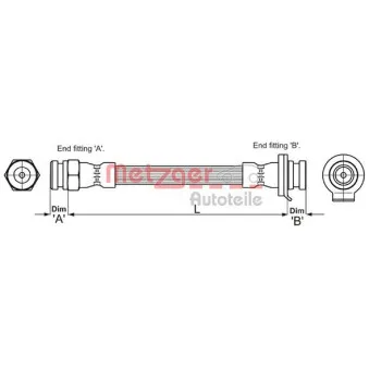 Flexible de frein METZGER 4118509