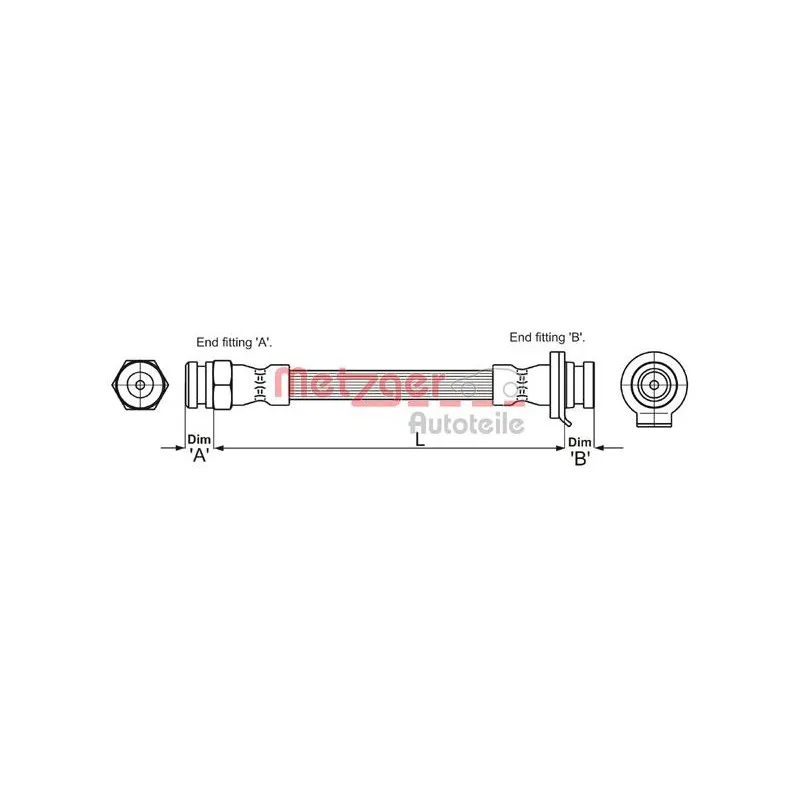 Flexible de frein METZGER 4118509