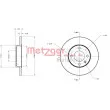 Jeu de 2 disques de frein avant METZGER 6110019 - Visuel 1