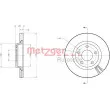 Jeu de 2 disques de frein avant METZGER 6110029 - Visuel 1