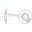 Jeu de 2 disques de frein avant METZGER 6110080 - Visuel 1