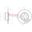 Jeu de 2 disques de frein avant METZGER 6110166 - Visuel 3