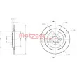 Jeu de 2 disques de frein arrière METZGER 6110181 - Visuel 1