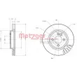 Jeu de 2 disques de frein avant METZGER 6110207 - Visuel 1