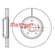 Jeu de 2 disques de frein arrière METZGER 6110210 - Visuel 1