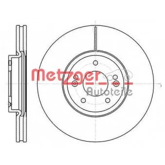 Jeu de 2 disques de frein arrière METZGER 6110210