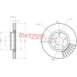 Jeu de 2 disques de frein avant METZGER 6110229 - Visuel 3