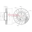 Jeu de 2 disques de frein avant METZGER 6110233 - Visuel 1