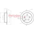 Jeu de 2 disques de frein arrière METZGER 6110236 - Visuel 1